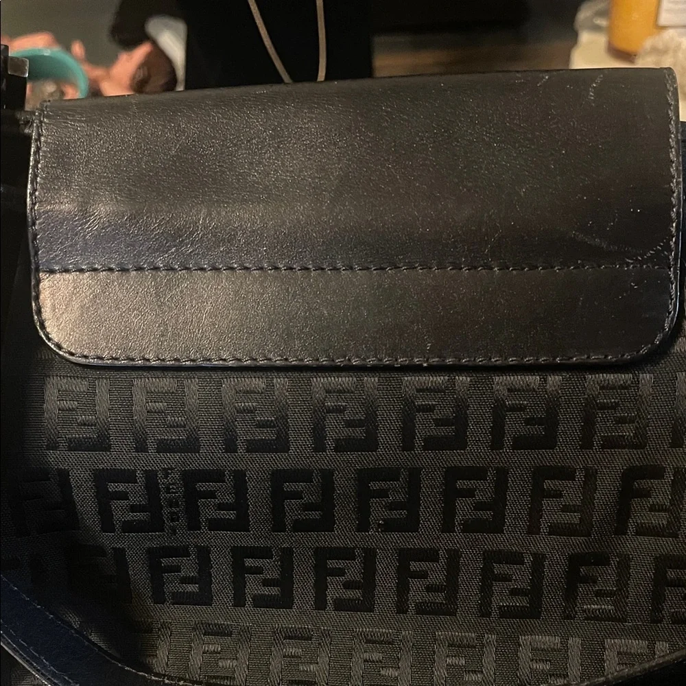 Fendi Black Zucca Print Handbag - Picture 15 of 16